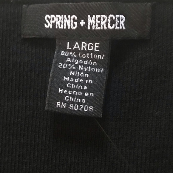 SPRING + MERCER Black Knit Cotton Vest or Sleeveless Top - Picture 3 of 5
